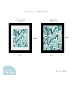 Cooper & Co Set Of 4 15x20cm Mat to 10x15cm Black Premium Paradise Wooden Photo Frame 13 Cooper & Co Set Of 4 15x20cm Mat to 10x15cm Black Premium Paradise Wooden Photo Frame -Home Decor Shop 779424310 7 720x928