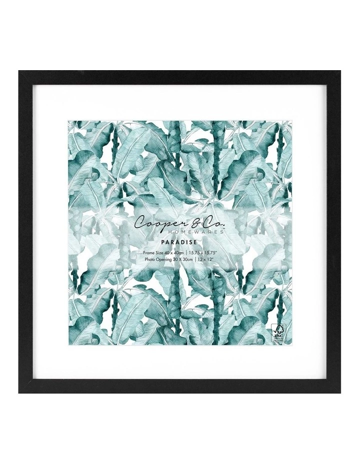 Cooper & Co Set Of 2 40x40cm Mat to 30x30cm Black Premium Paradise Wooden Photo Frame 2 Cooper & Co Set Of 2 40x40cm Mat to 30x30cm Black Premium Paradise Wooden Photo Frame - Image 2