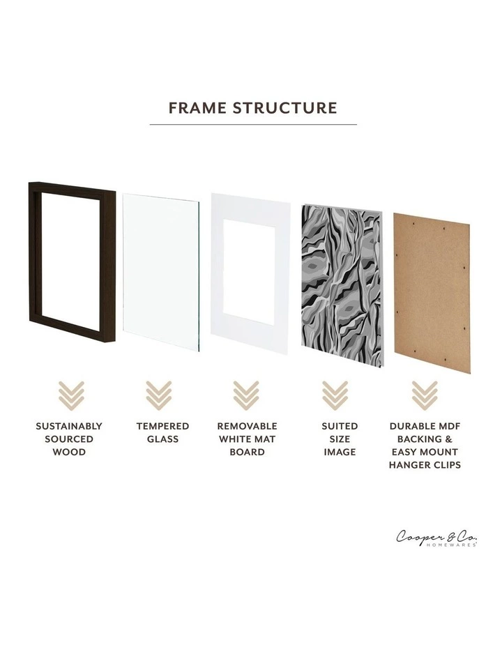 Cooper & Co Set Of 2 40x40cm Mat to 30x30cm Black Premium Paradise Wooden Photo Frame 6 Cooper & Co Set Of 2 40x40cm Mat to 30x30cm Black Premium Paradise Wooden Photo Frame - Image 6