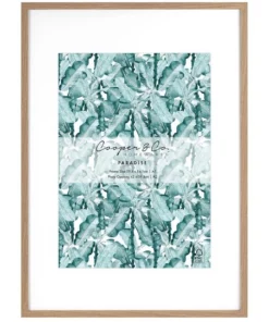 Cooper & Co 59.4x84.1cm Mat to 42x59.4cm Oak Premium Paradise Wooden Photo Frame