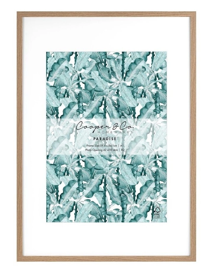 Cooper & Co 59.4x84.1cm Mat to 42x59.4cm Oak Premium Paradise Wooden Photo Frame 1 Cooper & Co 59.4x84.1cm Mat to 42x59.4cm Oak Premium Paradise Wooden Photo Frame