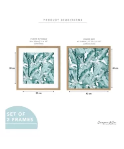 Cooper & Co Set Of 2 40x40cm Mat to 30x30cm Oak Premium Paradise Wooden Photo Frame -Home Decor Shop 779425120 7 720x928