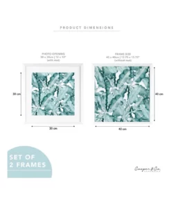 Cooper & Co Set Of 2 40x40cm Mat to 30x30cm White Premium Paradise Wooden Photo Frame -Home Decor Shop 779425300 6 720x928