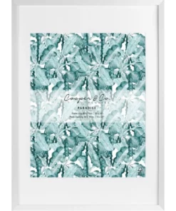 Cooper & Co 50x70cm Mat to 40x50cm White Premium Paradise Wooden Photo Frame
