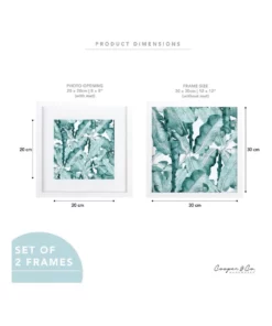 Cooper & Co Set Of 2 30x30cm Mat to 20x20cm White Premium Paradise Wooden Photo Frame 13 Cooper & Co Set Of 2 30x30cm Mat to 20x20cm White Premium Paradise Wooden Photo Frame -Home Decor Shop 779425480 7 720x928