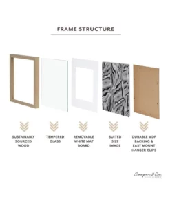 Cooper & Co Set Of 2 30x30cm Mat to 20x20cm Oak Premium Paradise Wooden Photo Frame -Home Decor Shop 779425570 6 720x928