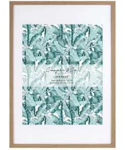 Cooper & Co 50x70cm Mat to 40x50cm Oak Premium Paradise Wooden Photo Frame