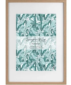 Cooper & Co 42x59.4cm Mat to 29.7x42cm Oak Premium Paradise Wooden Photo Frame