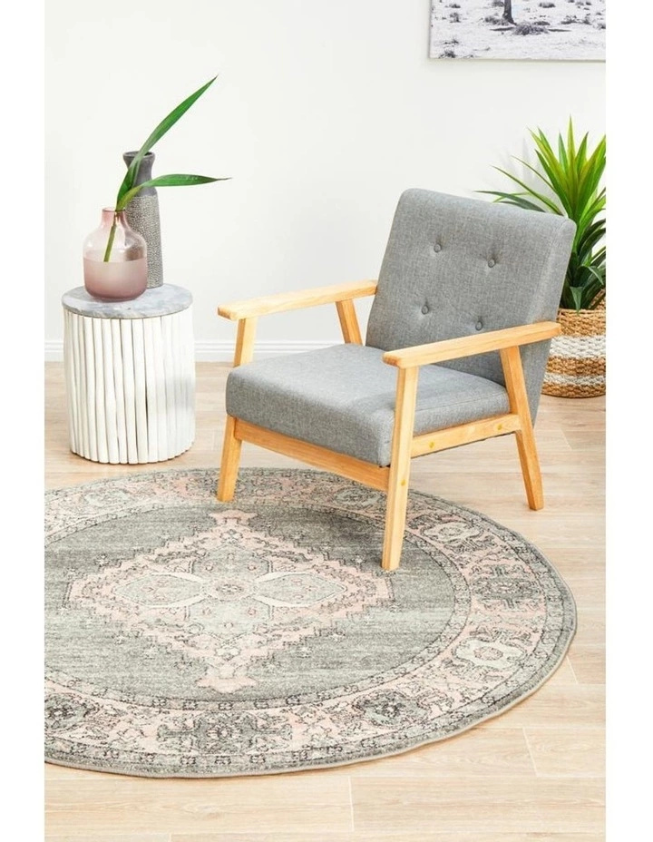 Rug Culture Avenue 703 Grey Round Rug 7 Rug Culture Avenue 703 Grey Round Rug - Image 7