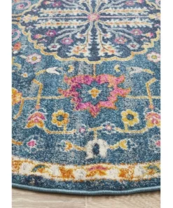 Rug Culture Babylon 209 Navy Round Rug -Home Decor Shop 782204050 4 720x928