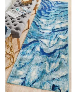 Rug Culture Dreamscape Waves Modern Indigo Runner Rug -Home Decor Shop 782205400 7 720x928