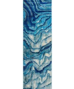Rug Culture Dreamscape Waves Modern Indigo Rug
