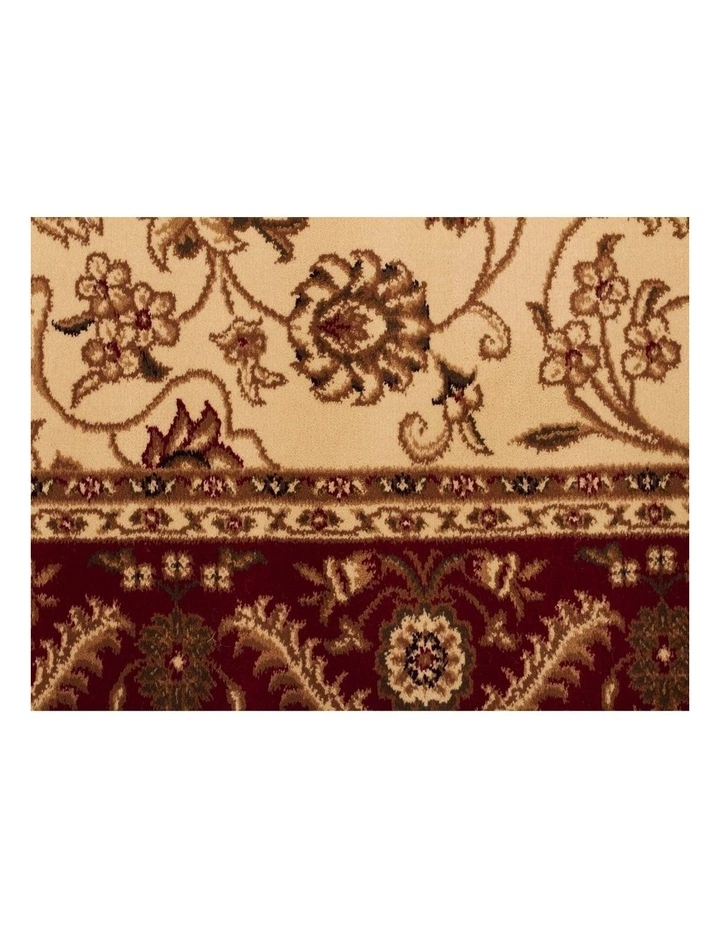 Rug Culture Sydney Medallion Runner Ivory with Red Border Runner Rug 4 Rug Culture Sydney Medallion Runner Ivory with Red Border Runner Rug - Image 4