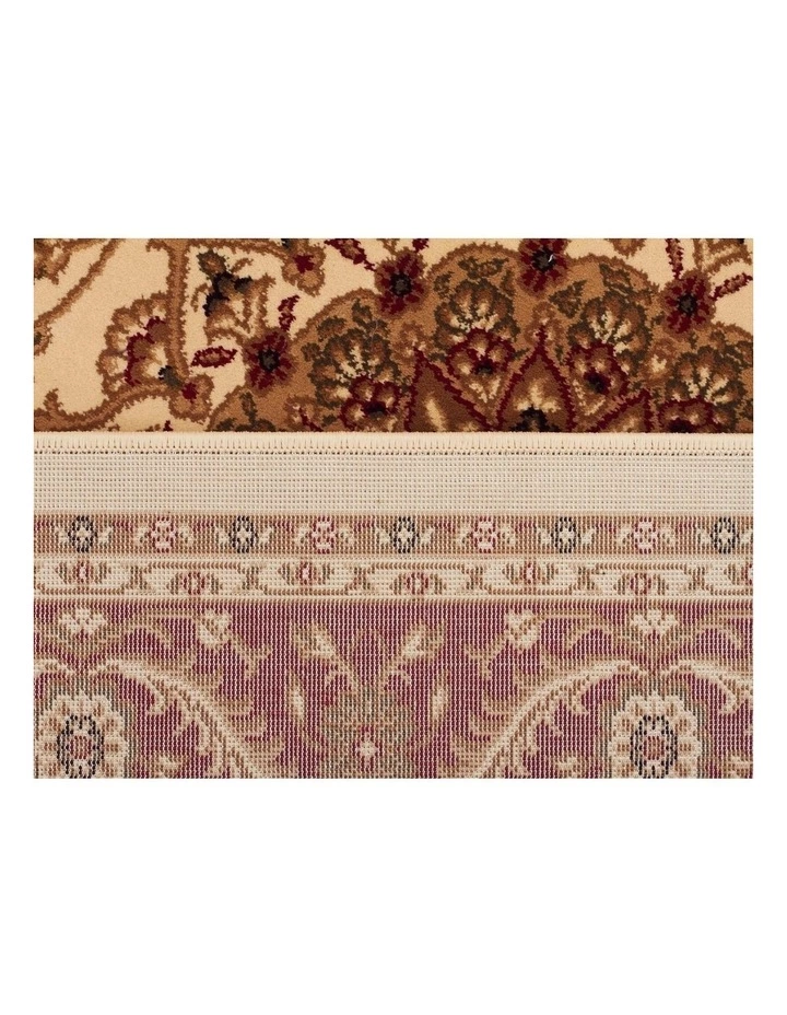 Rug Culture Sydney Medallion Runner Ivory with Red Border Runner Rug 5 Rug Culture Sydney Medallion Runner Ivory with Red Border Runner Rug - Image 5