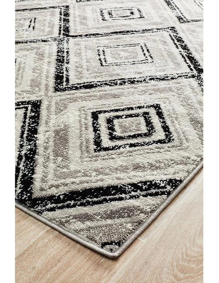 Rug Culture Sabrina Geo Diamonds Rug Grey Black 2 Rug Culture Sabrina Geo Diamonds Rug Grey Black - Image 2