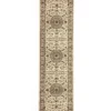 Rug Culture Sydney Medallion Runner Ivory with Ivory Border Runner Rug