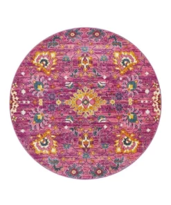 Rug Culture Babylon 210 Fuchsia Round Rug
