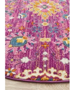 Rug Culture Babylon 210 Fuchsia Round Rug -Home Decor Shop 782210440 4 720x928
