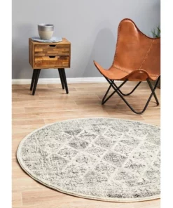 Rug Culture Century 999 Grey Round Rug -Home Decor Shop 782211070 7 720x928