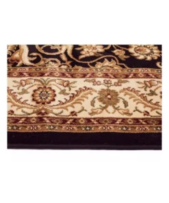 Rug Culture Sydney Medallion Runner Black with Ivory Border Runner Rug -Home Decor Shop 782212960 3 720x928