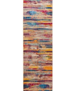 Rug Culture Dreamscape Strokes Modern Raspberry Rug