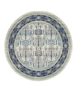 Rug Culture Century 988 Blue Round Rug