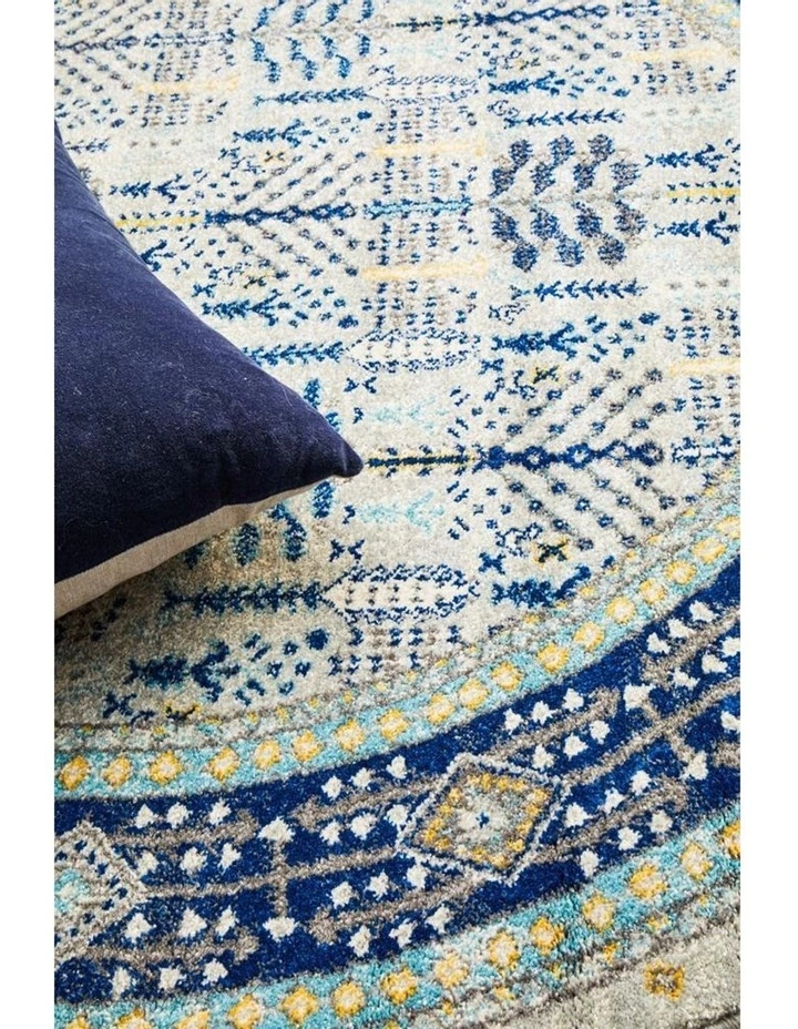 Rug Culture Century 988 Blue Round Rug 5 Rug Culture Century 988 Blue Round Rug - Image 5