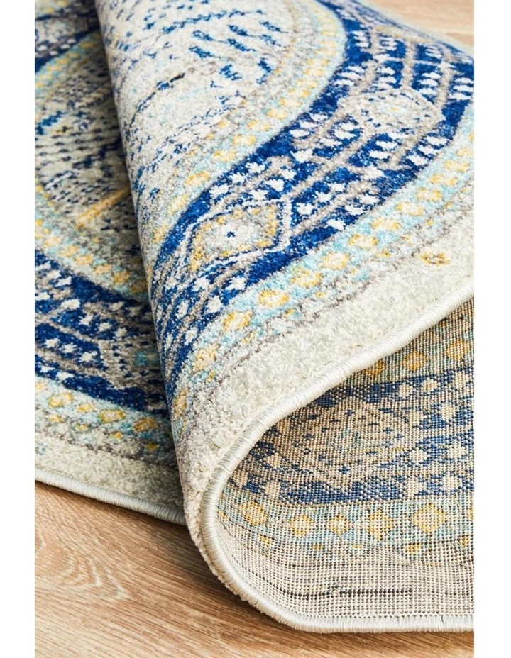 Rug Culture Century 988 Blue Round Rug 6 Rug Culture Century 988 Blue Round Rug - Image 6