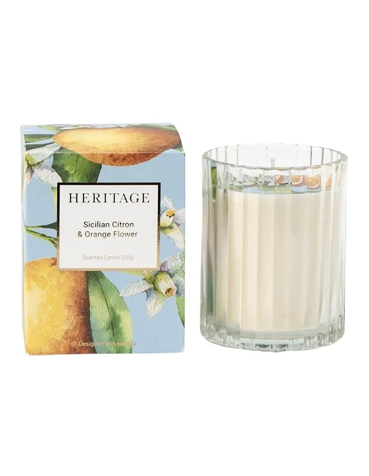 Heritage Sicilian Citron & Orange Flower Scented Candle 235g 1 Heritage Sicilian Citron & Orange Flower Scented Candle 235g