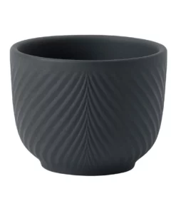 Wedgwood Folia 8cm Mini Pots Grey