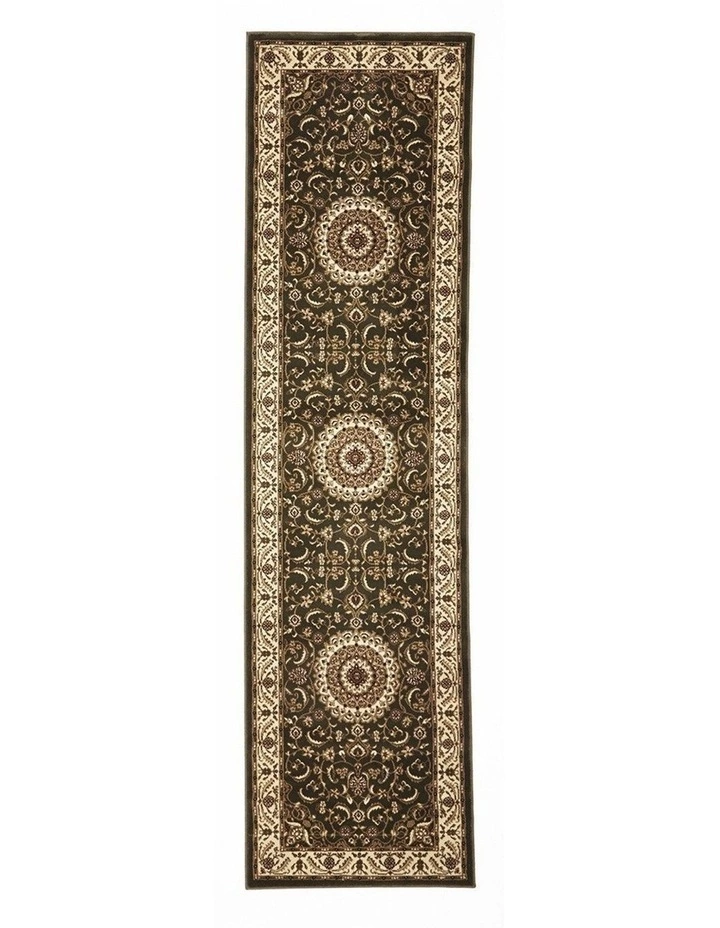 Rug Culture Sydney Collection Medallion Rug Green with Ivory Border 1 Rug Culture Sydney Collection Medallion Rug Green with Ivory Border
