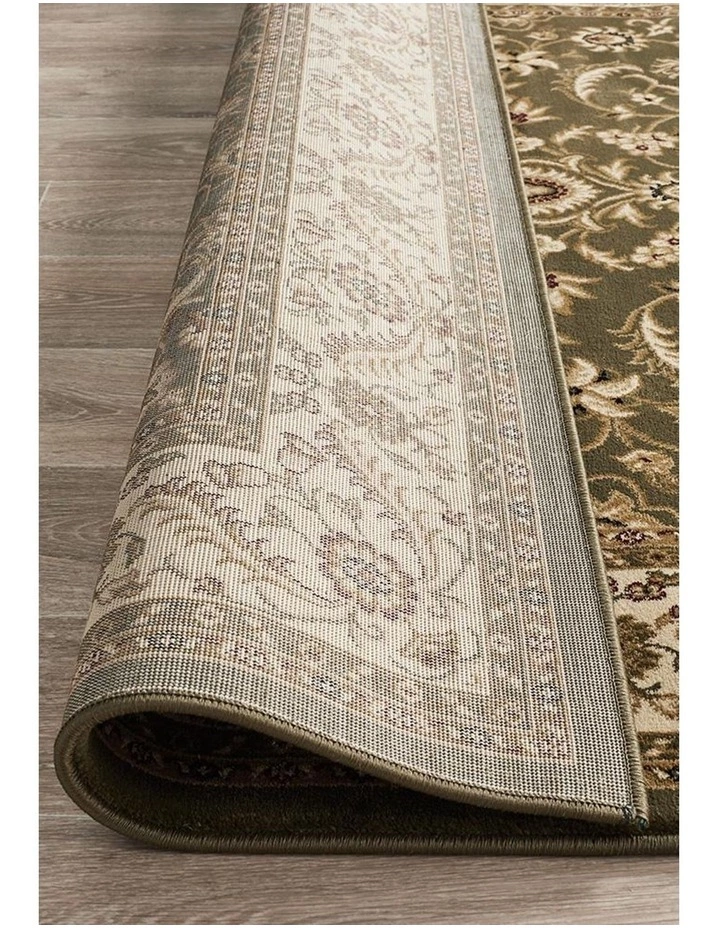 Rug Culture Sydney Collection Medallion Rug Green with Ivory Border 7 Rug Culture Sydney Collection Medallion Rug Green with Ivory Border - Image 7