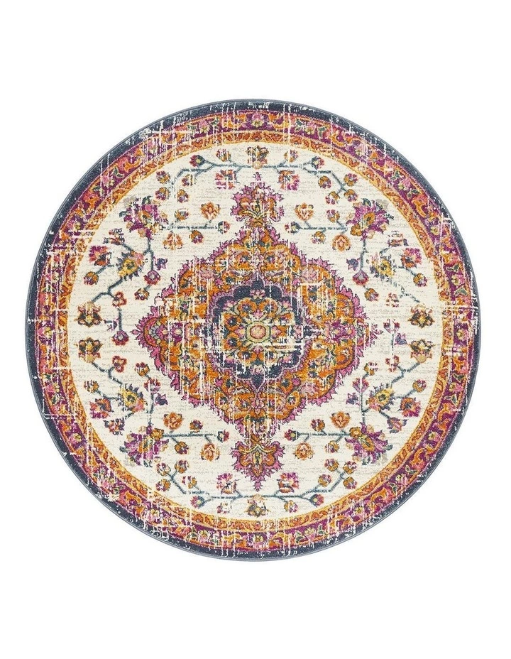 Rug Culture Babylon 205 White Round Rug 1 Rug Culture Babylon 205 White Round Rug