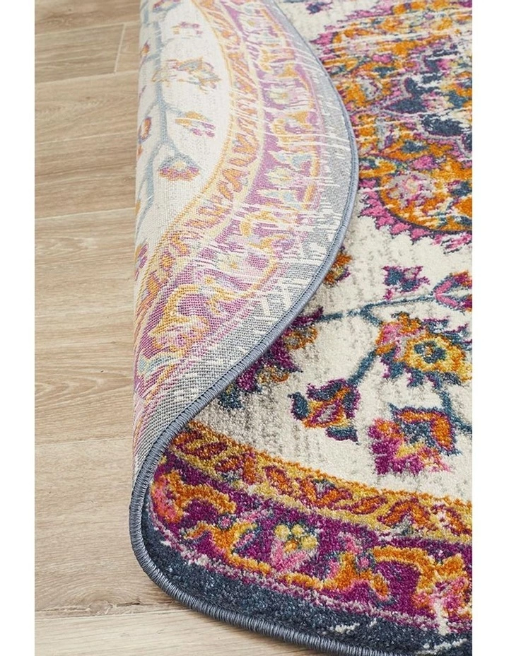 Rug Culture Babylon 205 White Round Rug 6 Rug Culture Babylon 205 White Round Rug - Image 6