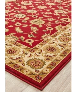 Rug Culture Sydney Collection Classic Rug Red with Ivory Border -Home Decor Shop 790149340 3 720x928