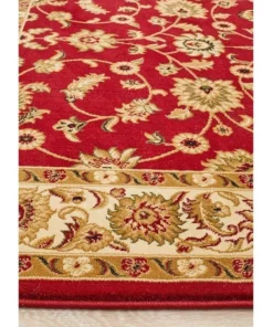 Rug Culture Sydney Collection Classic Rug Red with Ivory Border -Home Decor Shop 790149340 5 720x928