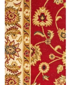 Rug Culture Sydney Collection Classic Rug Red with Ivory Border -Home Decor Shop 790149340 6 720x928