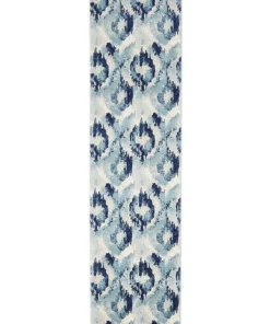 Rug Culture Mirage Lesley Whimsical Blue Runner Rug