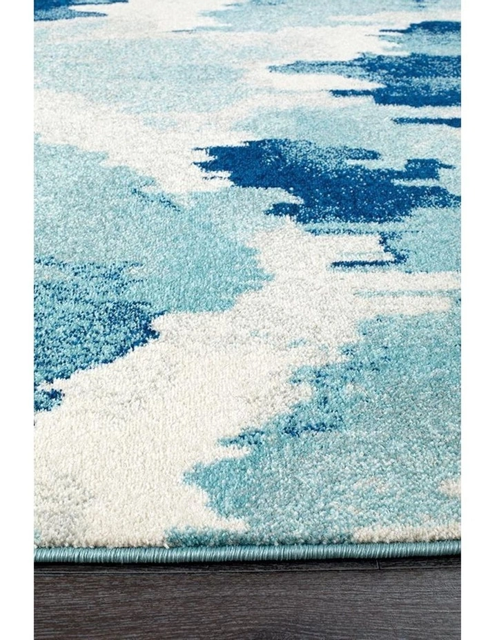 Rug Culture Mirage Lesley Whimsical Blue Runner Rug 2 Rug Culture Mirage Lesley Whimsical Blue Runner Rug - Image 2