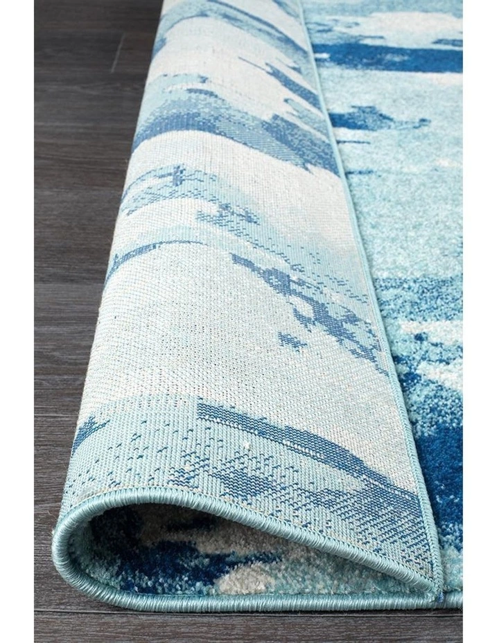 Rug Culture Mirage Lesley Whimsical Blue Runner Rug 4 Rug Culture Mirage Lesley Whimsical Blue Runner Rug - Image 4