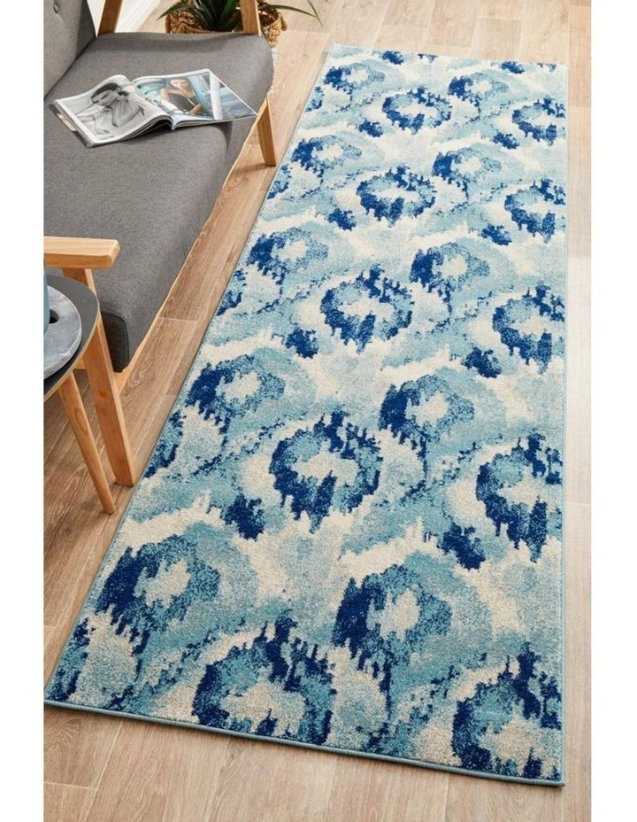 Rug Culture Mirage Lesley Whimsical Blue Runner Rug 5 Rug Culture Mirage Lesley Whimsical Blue Runner Rug - Image 5