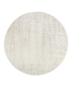 Rug Culture Evoke Diamond Grey Transitional Round Rug