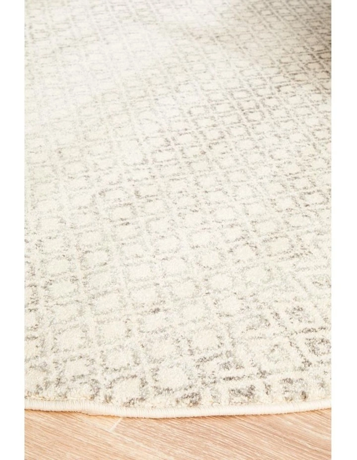 Rug Culture Evoke Diamond Grey Transitional Round Rug 2 Rug Culture Evoke Diamond Grey Transitional Round Rug - Image 2