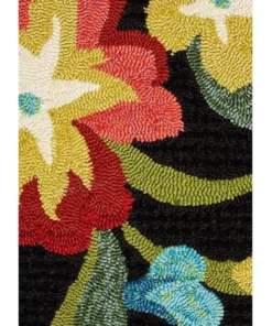 Rug Culture Copacabana Kelsey Bouquet Black Indoor Outdoor Rug -Home Decor Shop 790150600 5 720x928