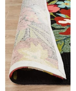 Rug Culture Copacabana Kelsey Bouquet Black Indoor Outdoor Rug -Home Decor Shop 790150600 6 720x928