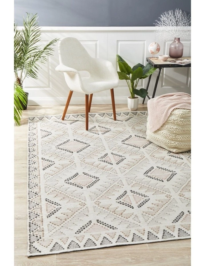 Rug Culture Vidya Rug white Peach 7 Rug Culture Vidya Rug white Peach - Image 7