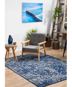 Rug Culture Evoke Contrast Navy Transitional Rug -Home Decor Shop 790152670 4 720x928