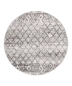 Rug Culture Oasis Zakira Dark Grey Tribal Round Rug