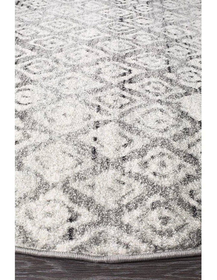 Rug Culture Oasis Zakira Dark Grey Tribal Round Rug 2 Rug Culture Oasis Zakira Dark Grey Tribal Round Rug - Image 2