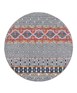 Rug Culture Oasis Sabrina Multi Tribal Round Rug